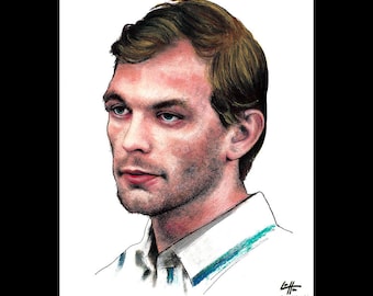 Jeffrey Dahmer - Serial Killer Cannibal Dark Art Horror True Crime Spooky Handsome Death Evil Murder Scary Pop Art Lowbrow Dennis Nilson