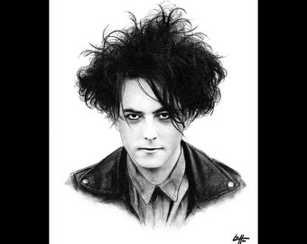 Robert Smith - The Cure New Wave Post Punk Goth Rock Gothic 80s Eighties Siouxsie Sioux Alternative Rock Retro Shoegaze Pop Art Spooky