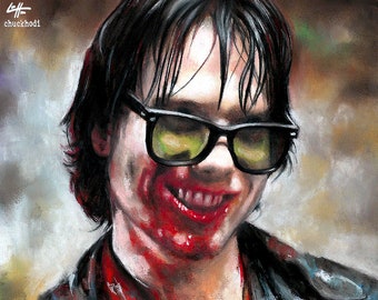 Finger Lickin' Good - Near Dark Severen Vampire Bill Paxton 80s Horror Western Dark Art Blood Spooky Gothic Lowbrow Pop Art