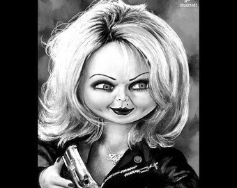 Bride of Chucky - Tiffany Valentine Jennifer Tilly Doll Horror Dark Art Lowbrow Spooky Scary Monster Gothic Halloween Pop