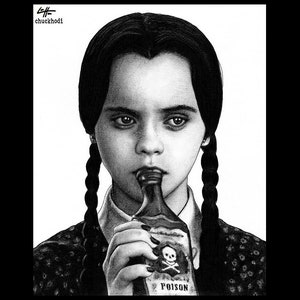 Poison - The Addams Family Christina Ricci Morticia Gomez Dark Art Horror Komödie Gothic Pop Art Kult Klassiker Spooky Fester Lurch