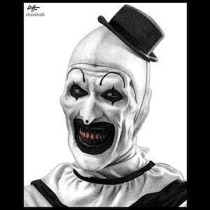 Art der Clown - Terrifier Horrorfilme Dark Art Creepy Clown Joker Dark Art Gothic Dekor Spooky Lowbrow Kult Serienmörder