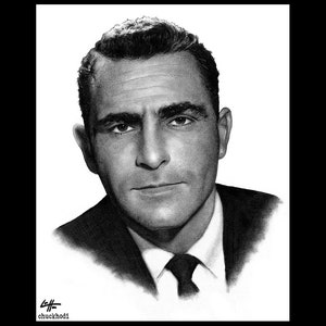 Rod Serling - The Twilight Zone Horror Science Fiction Dark Art Spooky Paranormal Macabre Mystery Fantasy Night Gallery Classic Sci Fi