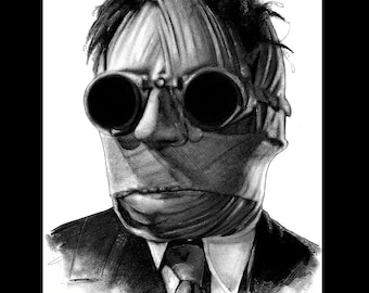 The Invisible Man - Science Fiction Claude Rains Classic Sci Fi HG Wells Dark Art Thriller Horror Vintage Goggles Frankenstein