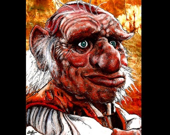 Hoggle - Labyrinth Movie David Bowie Fantasy Dwarf Jim Henson Fantasy Goblin King Dark Art Surreal Magic Fairies Fairy Pop Art