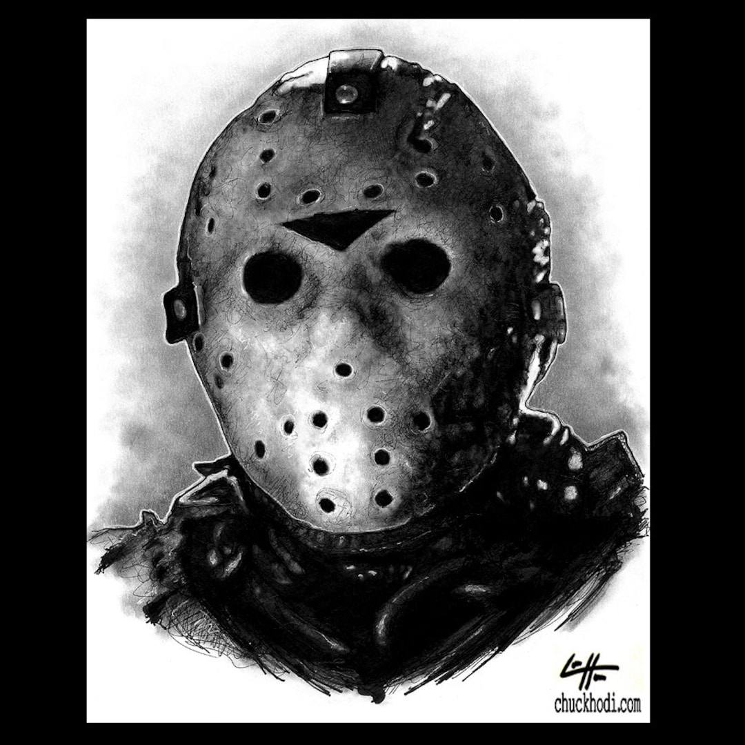Jason Voorhees Friday the 13th Hockey Mask Horror Slasher Dark Art Serial Killers Freddy Krueger