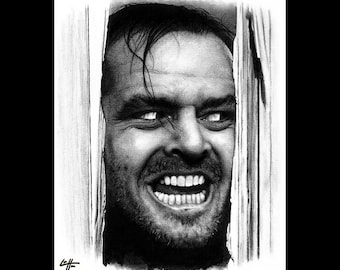 Here's Johnny! - Jack Torrance The Shining Jack Nicholson Redrum Scary Horror Dark Art Halloween Stanley Kubrick Pop Art