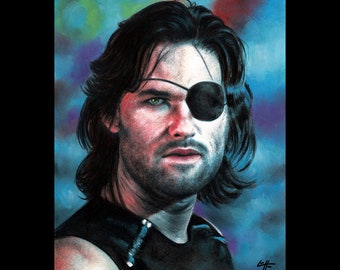 Snake Plissken - Escape From New York 80s Kurt Russell Cult Classic Dystopia Dark Art Crime Lowbrow Action Sci Fi Eye Patch
