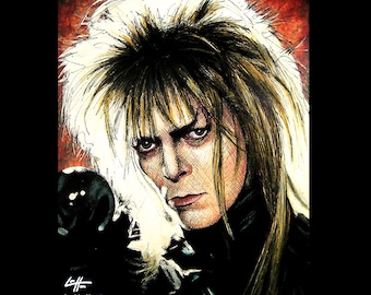 Jareth - Labyrinth Movie David Bowie Fantasy British Jim Henson Fantasy Goblin King Dark Art Surreal Magic Ziggy New Wave