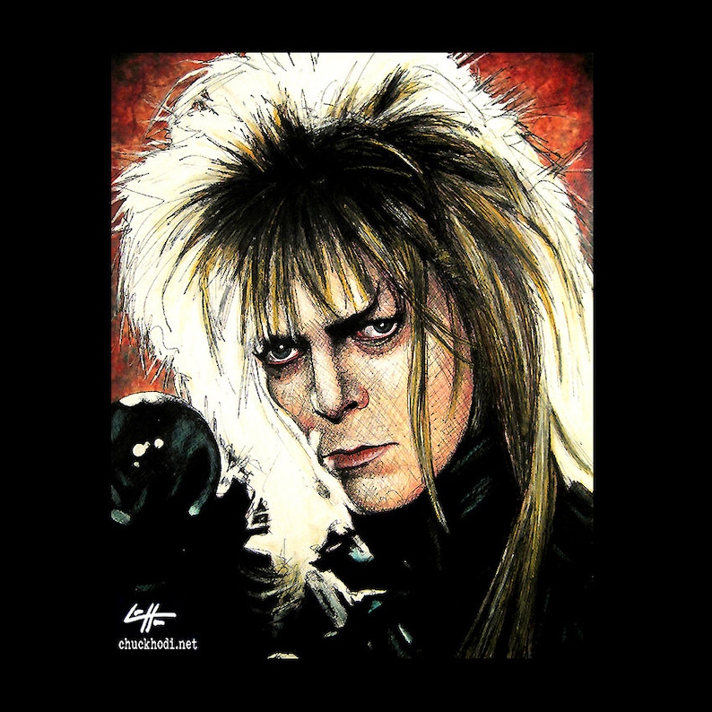 Jareth Labyrinth Movie David Bowie Fantasy British Jim Henson Fantasy Goblin King Dark Art Surreal Magic Ziggy New Wave image 1