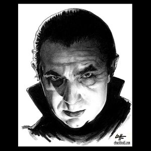 Dracula - Bela Lugosi Frankenstein Vampire Halloween Classic Monster Universal Pop Art Gothic Lowbrow Horror Spooky
