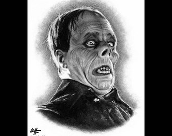 The Phantom - Horror Phantom of the Opera Classic Monsters Dark Art Frankenstein Dracula Nosferatu Spooky Lowbrow Art Gothic Decor