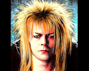 Jareth - Labyrinth Movie David Bowie Fantasy British Jim Henson Fantasy Goblin King Dark Art Surreal Magic Ziggy New Wave