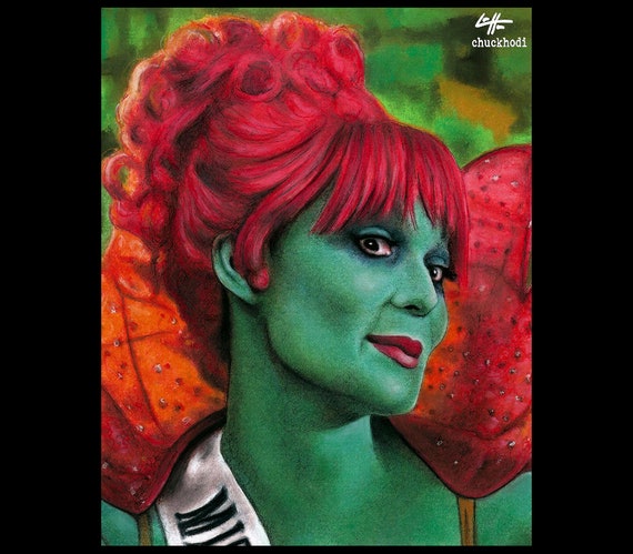 Miss Argentina - Beetle juice Dark Art Tim Burton Horror Halloween Lydia Deetz Spooky Lowbrow Gothic Cult Classic