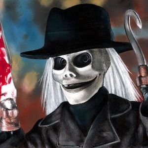 Blade - Puppet Master Evil Doll Horror Dark Art Cult Classic Lowbrow Art Scary Spooky Halloween Knife Hook Pop Art 80s 90s