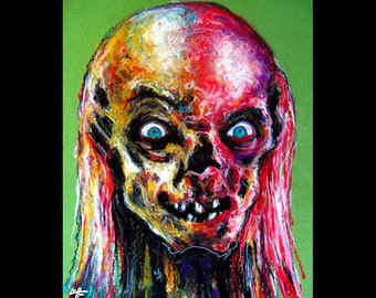 The Crypt Keeper - Tales from the Crypt Horror Monster Creature Zombie Corpse Halloween Dark Art Lowbrow Spooky Scary Dead