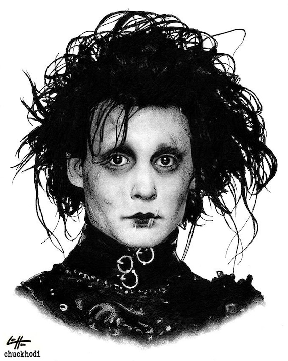 Edward Scissorhands Tim Burton Johnny Depp Horror Pop Art Dark