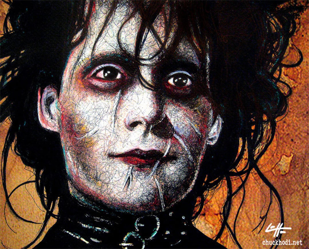 Edward Scissorhands - Tim Burton Johnny Depp Horror Pop Art Dark ...