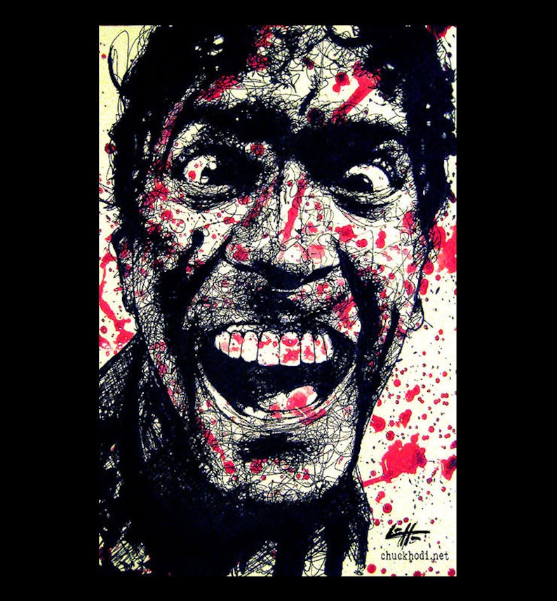 Ash Williams Bruce Campbell Army of Darkness Evil Dead Horror Dark Art Blood Comedy Necronomicon Spooky Cult Pop Gothic image 1