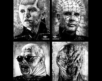 Prints 8x10" - Cenobites - Hellraiser Cenobite Horror Dark Art Needles Science Fiction Leviathan Box Hell Evil Monster Creature Clive Barker