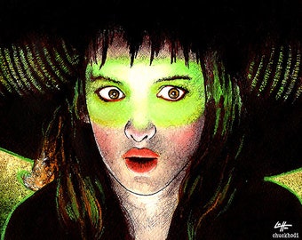 Lydia Deetz - Beetle juice Winona Ryder Tim Burton Goth Gothic Angry Pop Art Dark Horror Cute Fantasy Surreal Halloween Spooky
