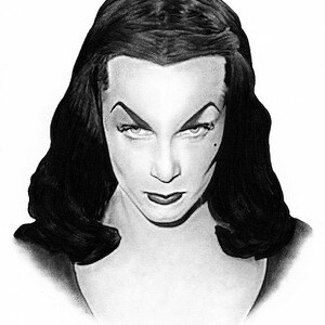 Vampira Ed Wood Maila Nurmi Dark Art Horror Classic Cult Plan 9 Bela Lugosi Gothic Elvira Hollywood Halloween Lowbrow Pop image 2