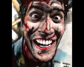 Ash Williams - Bruce Campbell Armia Ciemności Martwe Zło Horror Mroczna Sztuka Krew Komedia Necronomicon Straszny Kult Pop Gotyk