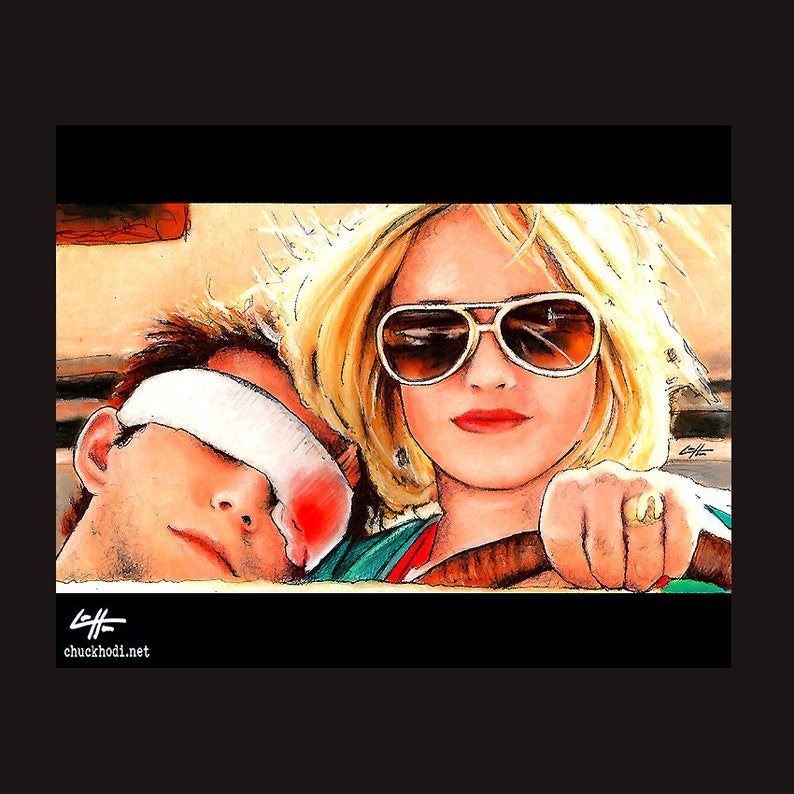 Clarence and Alabama True Romance Christian Slater Patricia Arquette Gary Oldman Dennis Hopper Pop Art Lowbrow 90s image 1