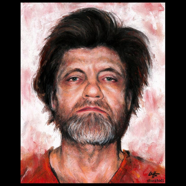 Ted Kaczynski - Unabomber Manifesto Mughshot True Crime Dark Art Industrial Society Cult Anarchy Primitive Anarcho Primitivism