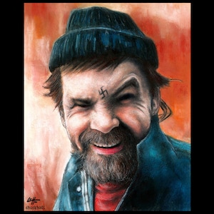Charles Manson - True Crime Cult Leader Helter Skelter Hippy Dark Art Horror Serial Killers Murder Lowbrow Art Death Pop Art