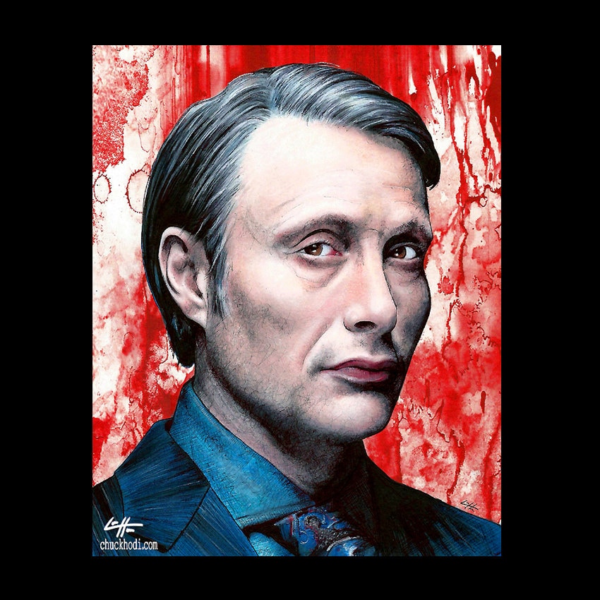 Dr. Hannibal Lecter - TV Show Dark Art Mads Mikkelson Will Graham