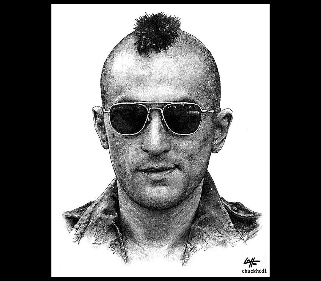 Travis Bickle Taxi Driver Robert De Niro Martin Scorsese Mohawk Lowbrow  Insomnia Punk Violence Cult Classic Pop Art Guns - Etsy Norway