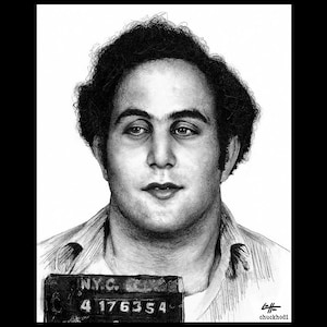 David Berkowitz - Son of Sam 44 Caliber Killer Serial Killers True Crime Death Dark Art Horror Spooky Satanic Cult Mugshot