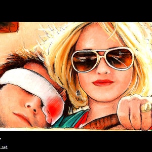 Clarence and Alabama True Romance Christian Slater Patricia Arquette Gary Oldman Dennis Hopper Pop Art Lowbrow 90s image 2