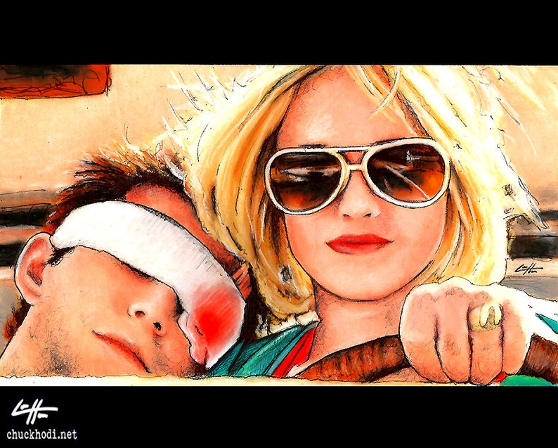 Clarence and Alabama True Romance Christian Slater Patricia Arquette Gary Oldman Dennis Hopper Pop Art Lowbrow 90s image 2