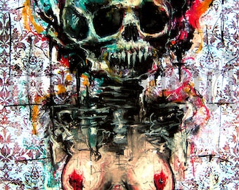 Snuff Machine 2 Calavera Arte oscuro Esqueleto Terror Muerte  