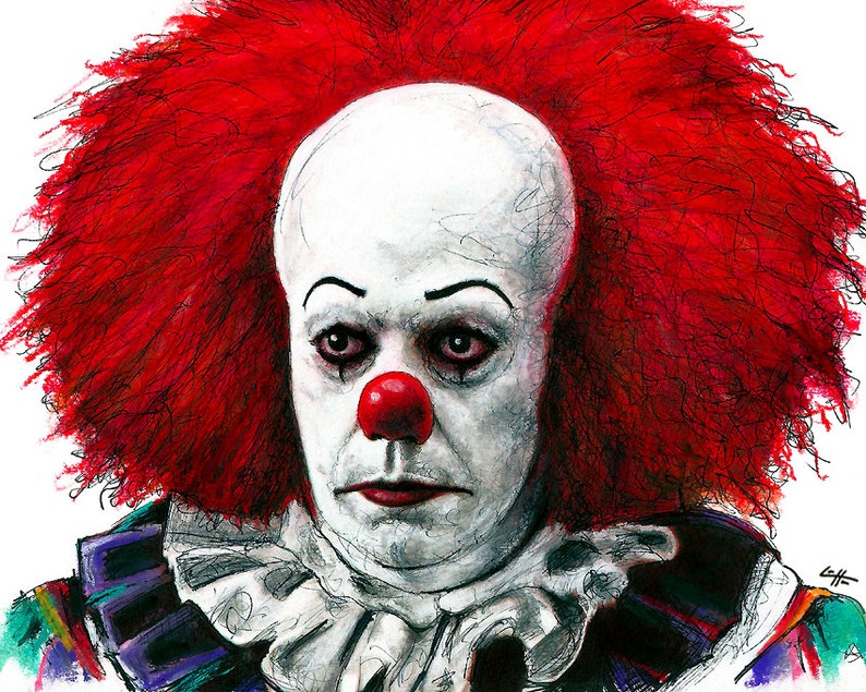 Print 8x10 Pennywise Clown Stephen King It Horror - Etsy