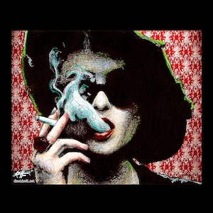 Marla Singer - Fight Club Helena Bonham Carter Narratore Edward Norton Brad Pitt Pop Dark Art Lowbrow Art Tyler Durden Film