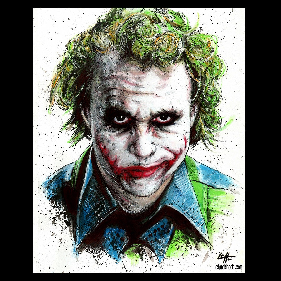 Print 8x10 the Joker Batman Dark Knight Heath Ledger - Etsy