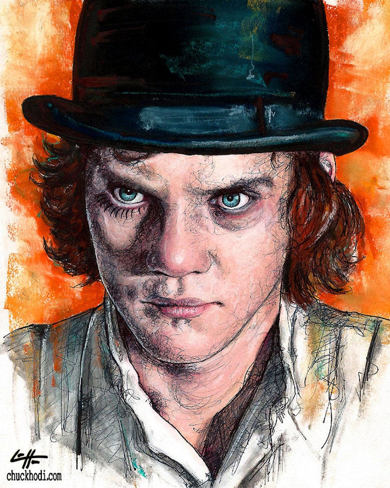 Alex La naranja mecánica Malcolm McDowell Stanley Kubrick Violencia vintage Pandillas Sociedad de asesinatos Punk británico Arte pop Reino Unido Clásico de culto imagen 2