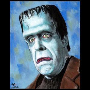 Herman Munster - The Munsters Lily Munster Dark Art Horror Halloween Creepy Monster Gothic Pop Art Lowbrow Frankenstein Spooky