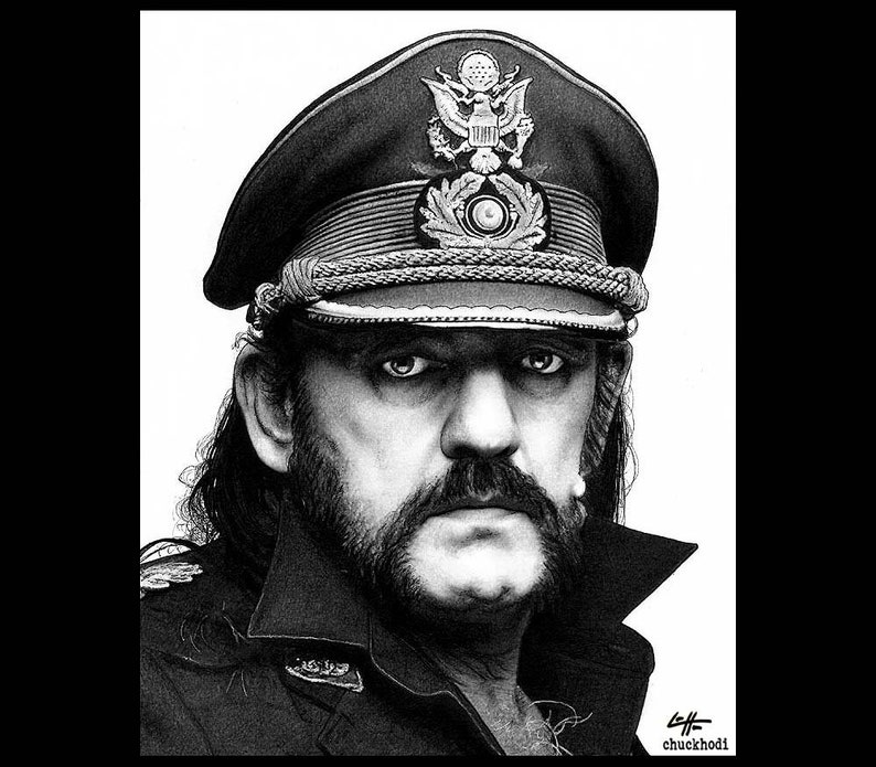 Lemmy Kilmister Motorhead Rock N Roll Heavy Metal Alchohol Pop Art Lowbrow Mutton Chops Mustache Beard Punk Hawkwind image 1