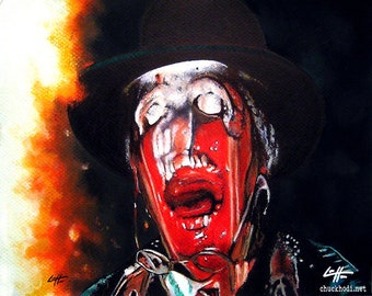 Melting Nazi Face Scene- Indiana Jones Raiders of the Lost Ark Adventure Harrison Ford 80s Fantasy Pop Art Dark Art Glasses