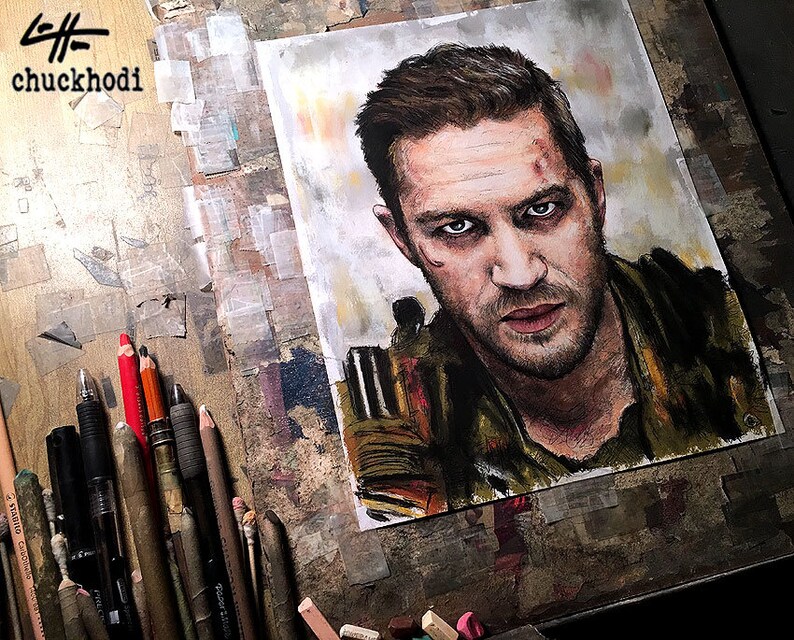 Mad Max Fury Road Immortan Joe Tom Hardy Post Apocalyptic Dystopia Fantasy Dark Art Sci Fi Pop Art Print 8x10 Max Rockatansky