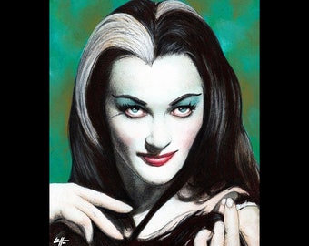 Lily Munster - The Munsters Yvonne De Carlo Herman Munster Dark Art Horror Halloween Creepy Classic Monsters Gothic  Lowbrow