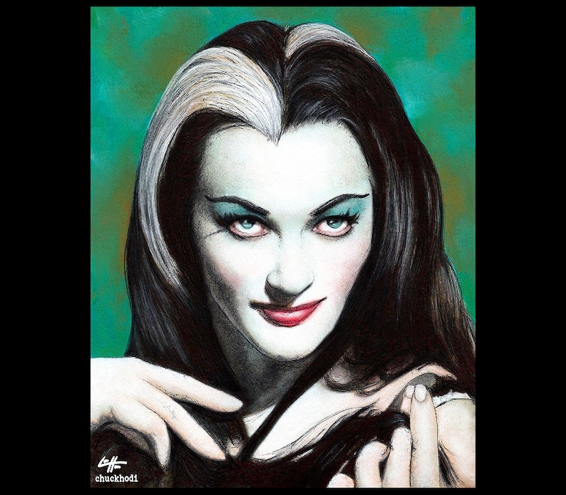 Lily Munster The Munsters Yvonne De Carlo Herman Munster Dark Art Horror Halloween Creepy Classic Monsters Gothic Lowbrow image 1