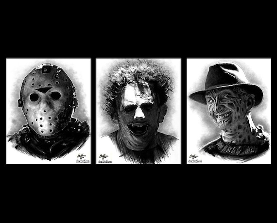 Prints 8x10 Leatherface Jason Voorhees Freddy Krueger - Etsy Australia
