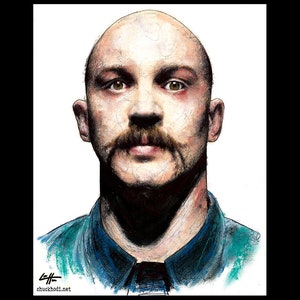 Bronson - Tom Hardy Charles Bronson Michael Peterson British Mustache Crime Comedy Horror Pop Art Lowbrow Jail Boxing Dali