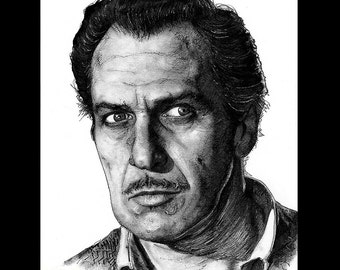 Vincent Price - Dark Art Haunted The Raven Mustache Horror Fantasy The Inventor Edward Scissorhands Pop Art Lowbrow Art