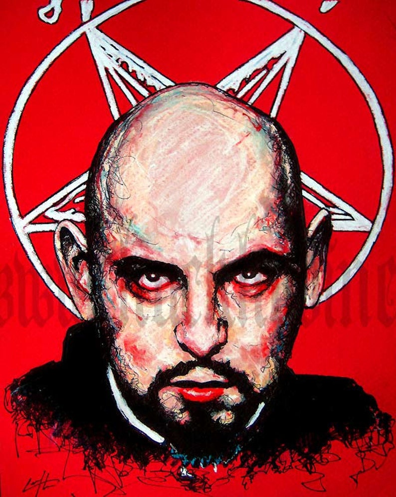 Print 8x10 Anton LaVey Satanism Cult Dark Art Magic Etsy
